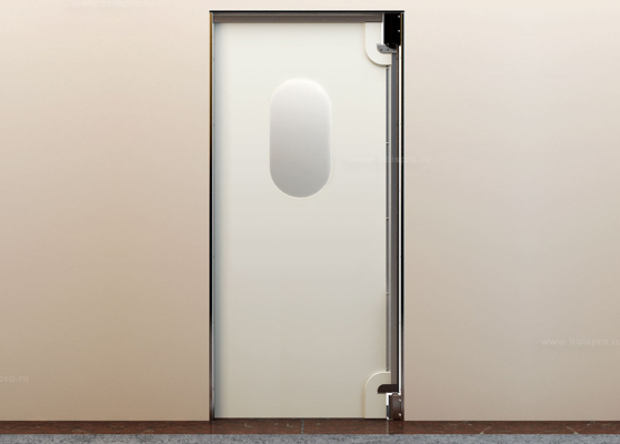 Маятниковая дверь пластиковая одностворчатая Ирбис МДО (Пст)