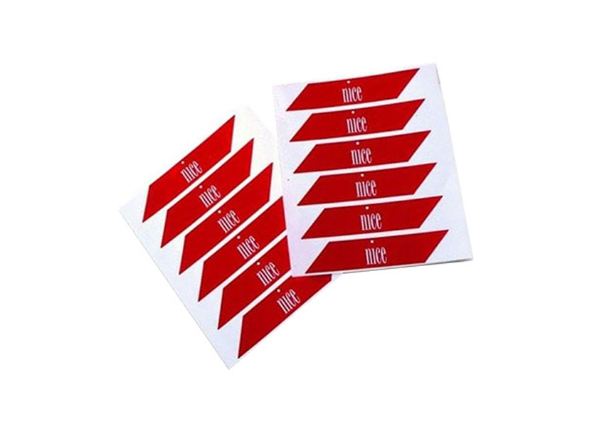 Светоотражающие наклейки на стрелу шлагбаума Nice NK1